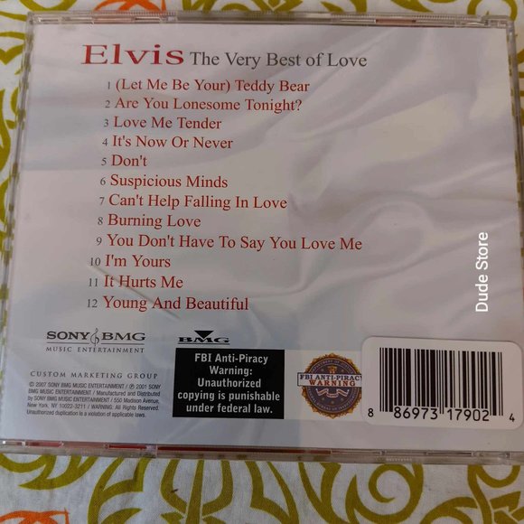 Elvis Presley - The Very Best of Love - 2007 CD - 12 Songs - Picture 3 of 3